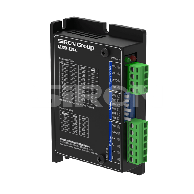 SiRON M280-425/542/556/860-C -sarjan kaksivaiheinen avoimen silmukan digitaalinen askelohjain
